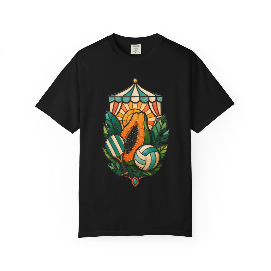 Stained Glass Cabana Papaya T-Shirt Graphic