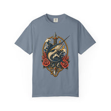 Tattoo Flash Swordfish Dagger Crest Graphic Tee