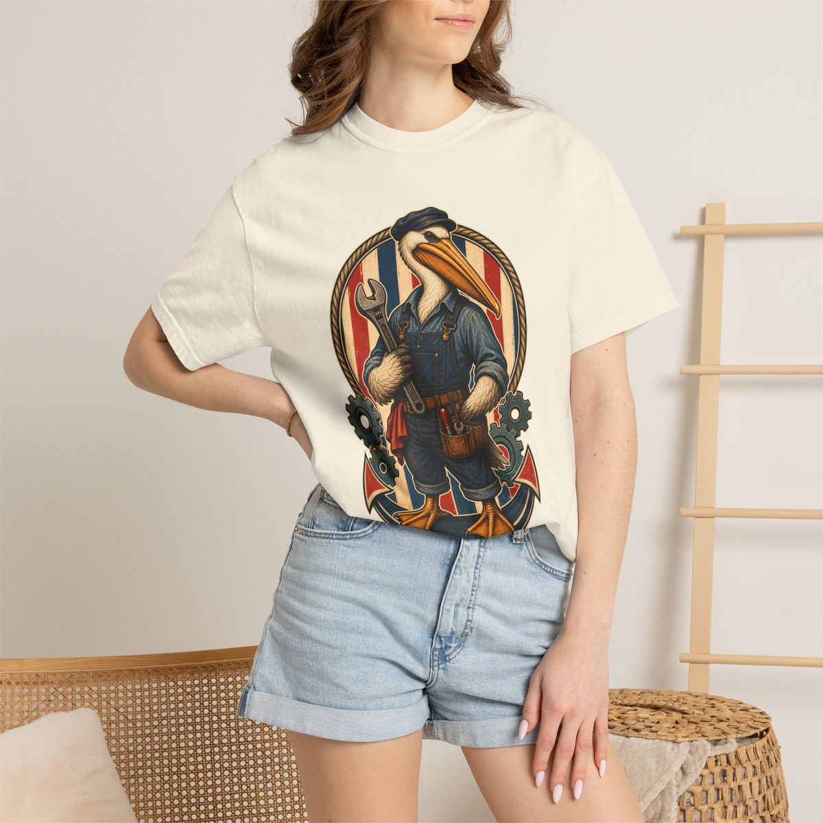 Deck Stripe Pelican Mechanic Graphic Tee