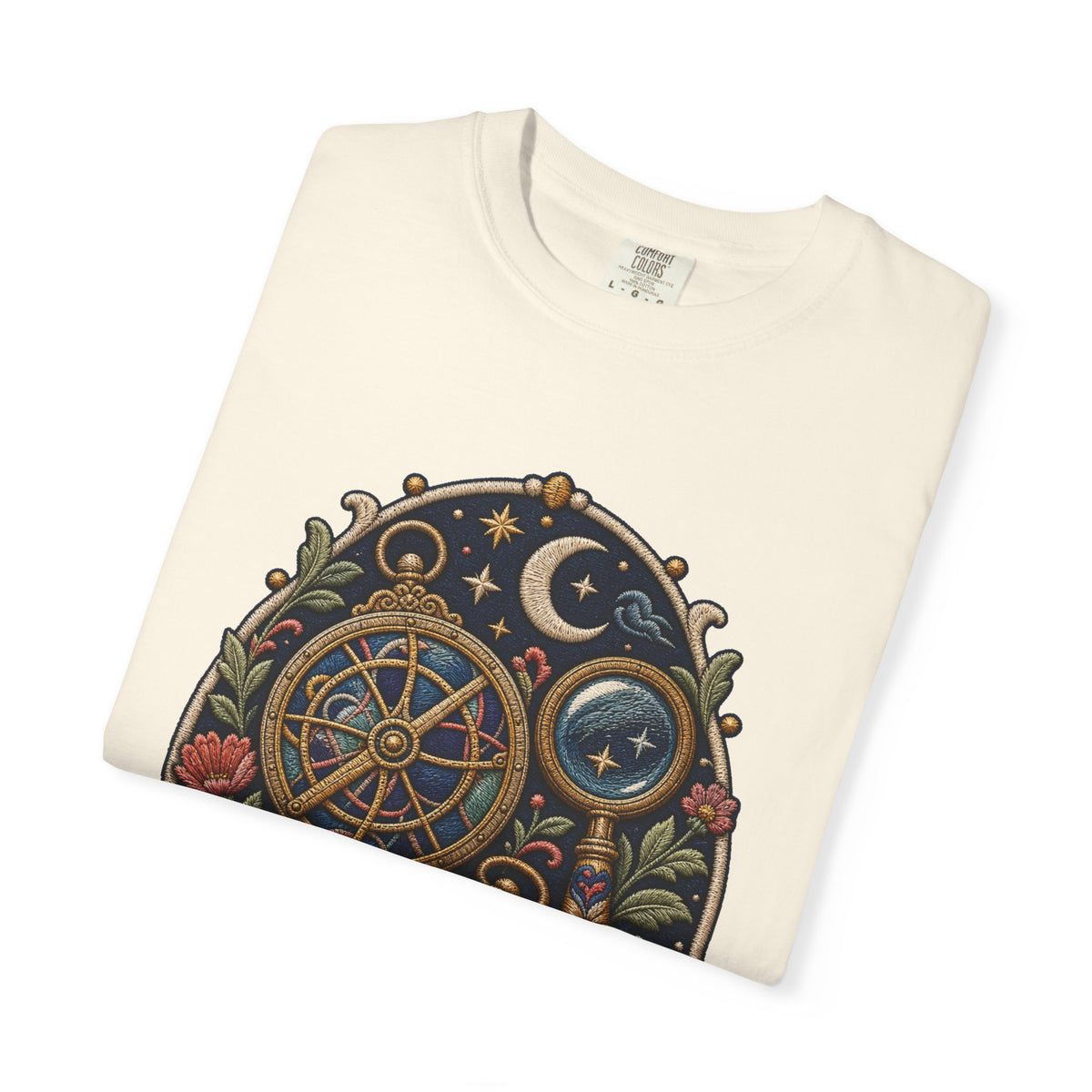 Soft Embroidered Astronomy Tools T-Shirt Graphic