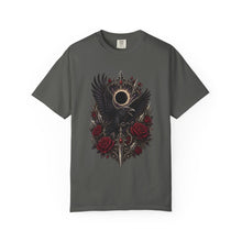Gothic Raven Eclipse Rose T-Shirt Graphic
