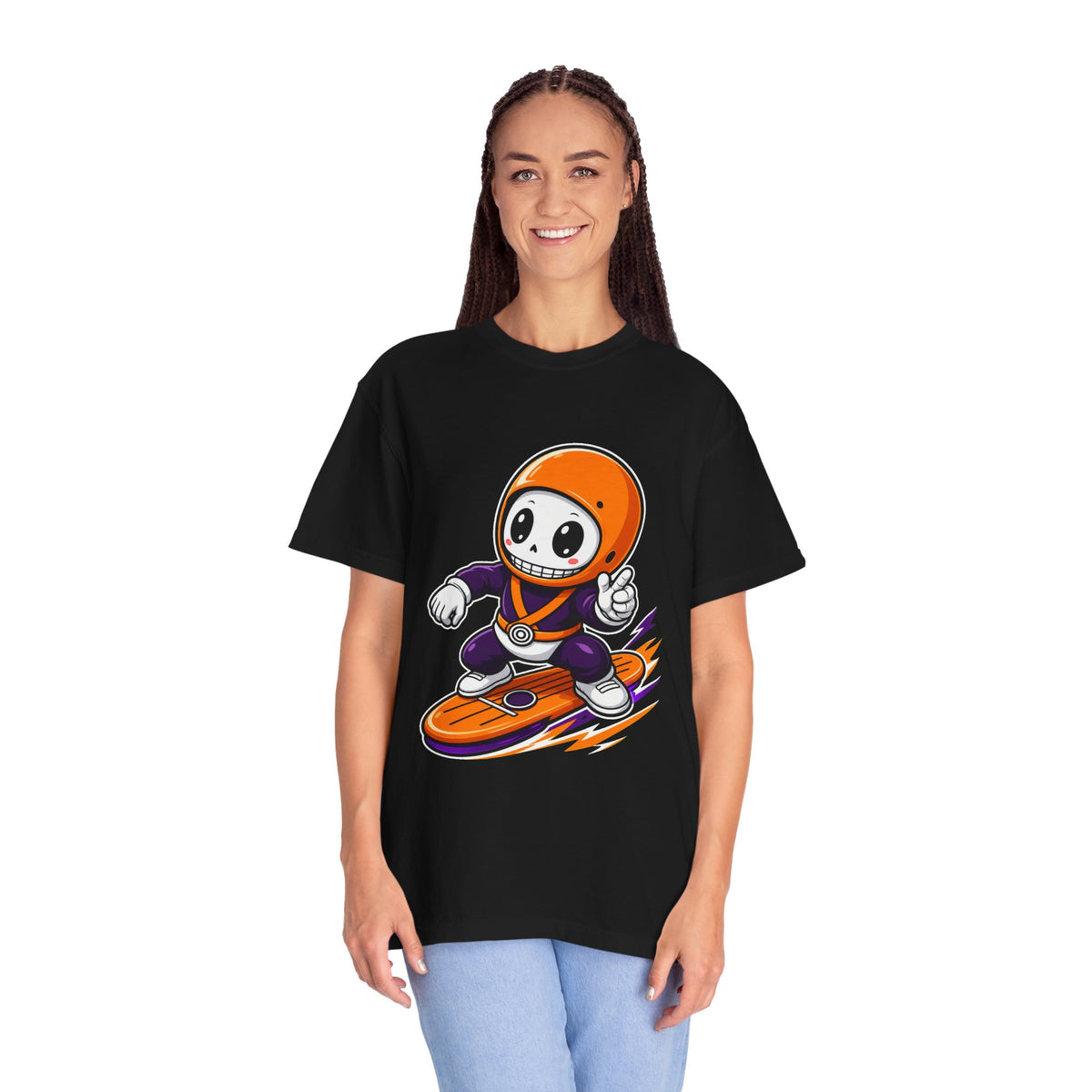 Skeleton Hover Rider Mascot T-Shirt Graphic