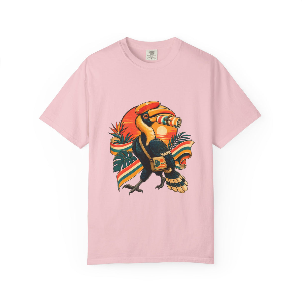 Sunset Deck-Stripe Hornbill Graphic Tee
