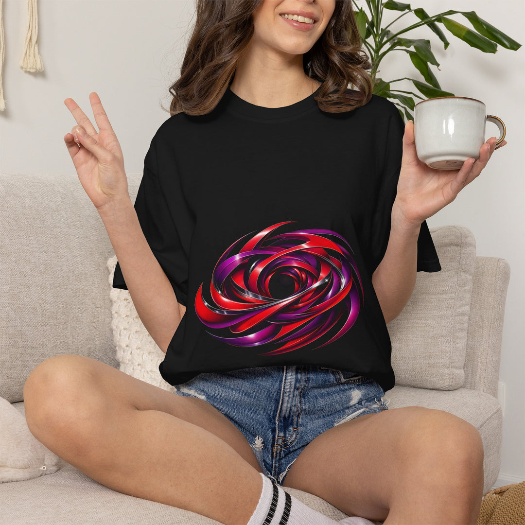 Red Violet Kinetic Ribbon Graphic Tee