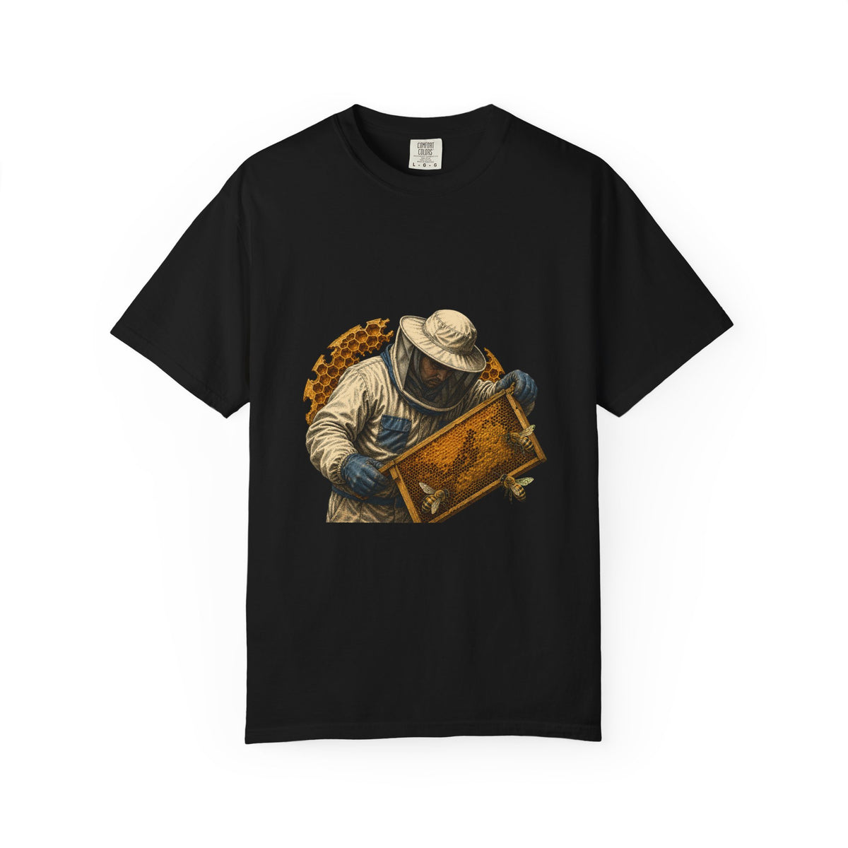 Honey Frame Beekeeper Engraving Graphic Tee