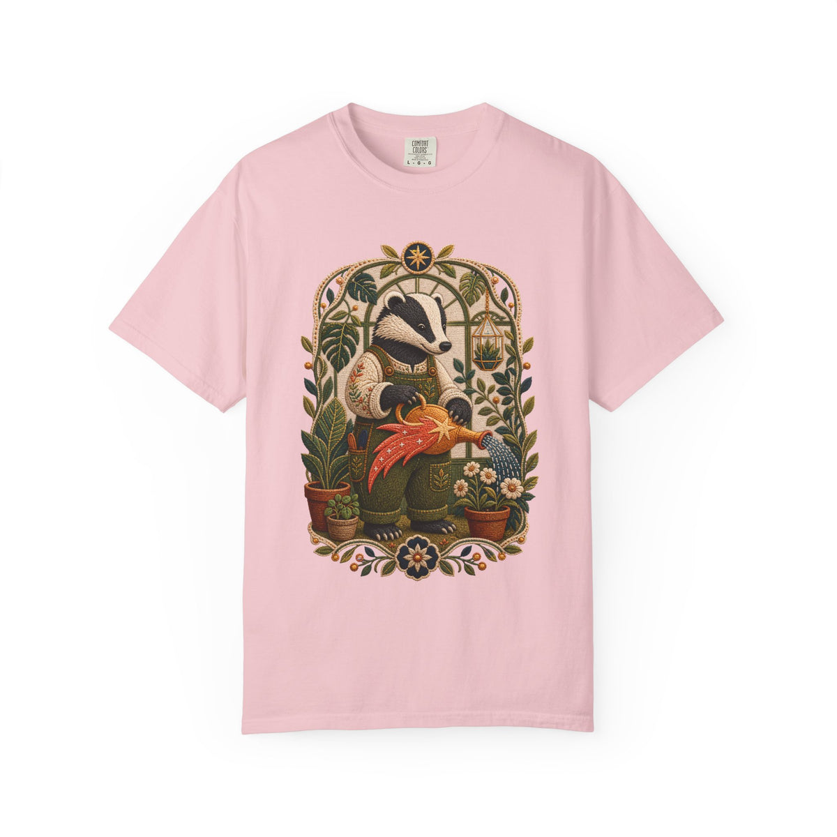 Embroidered Greenhouse Comet Badger T-Shirt Graphic