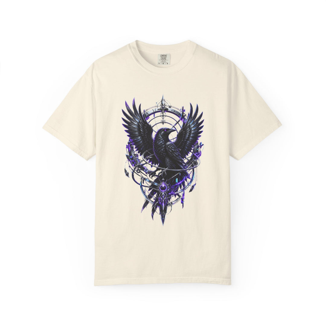 Glitch Gothic Raven Astrolabe Graphic Tee
