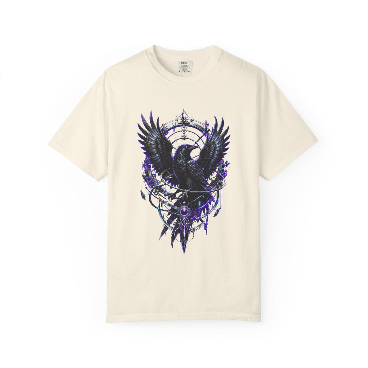 Glitch Gothic Raven Astrolabe Graphic Tee