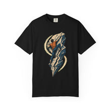 Split Boulder Free Climber Linocut Tee