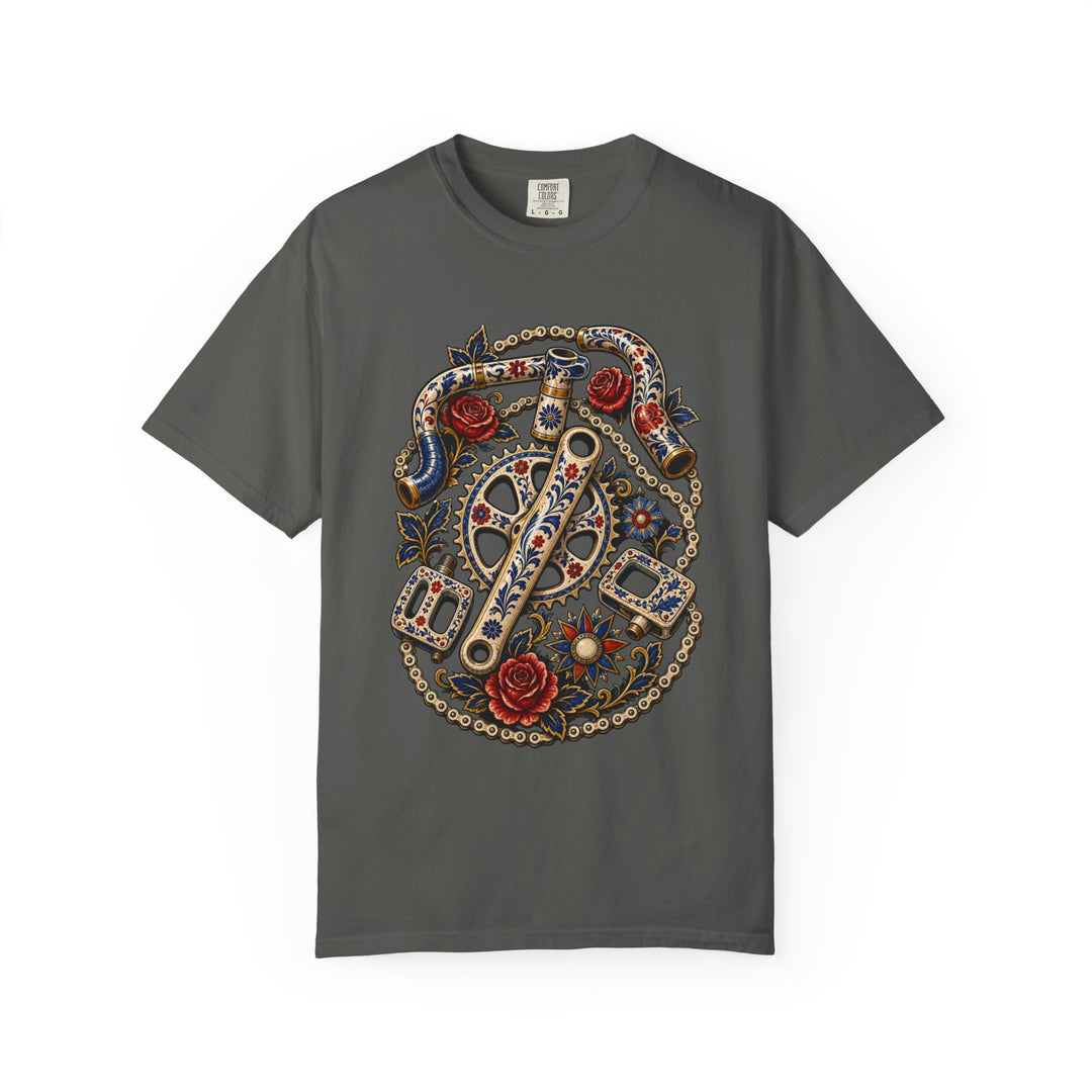 Folk Tattoo Ceramic Bicycle Parts T-Shirt Graphic