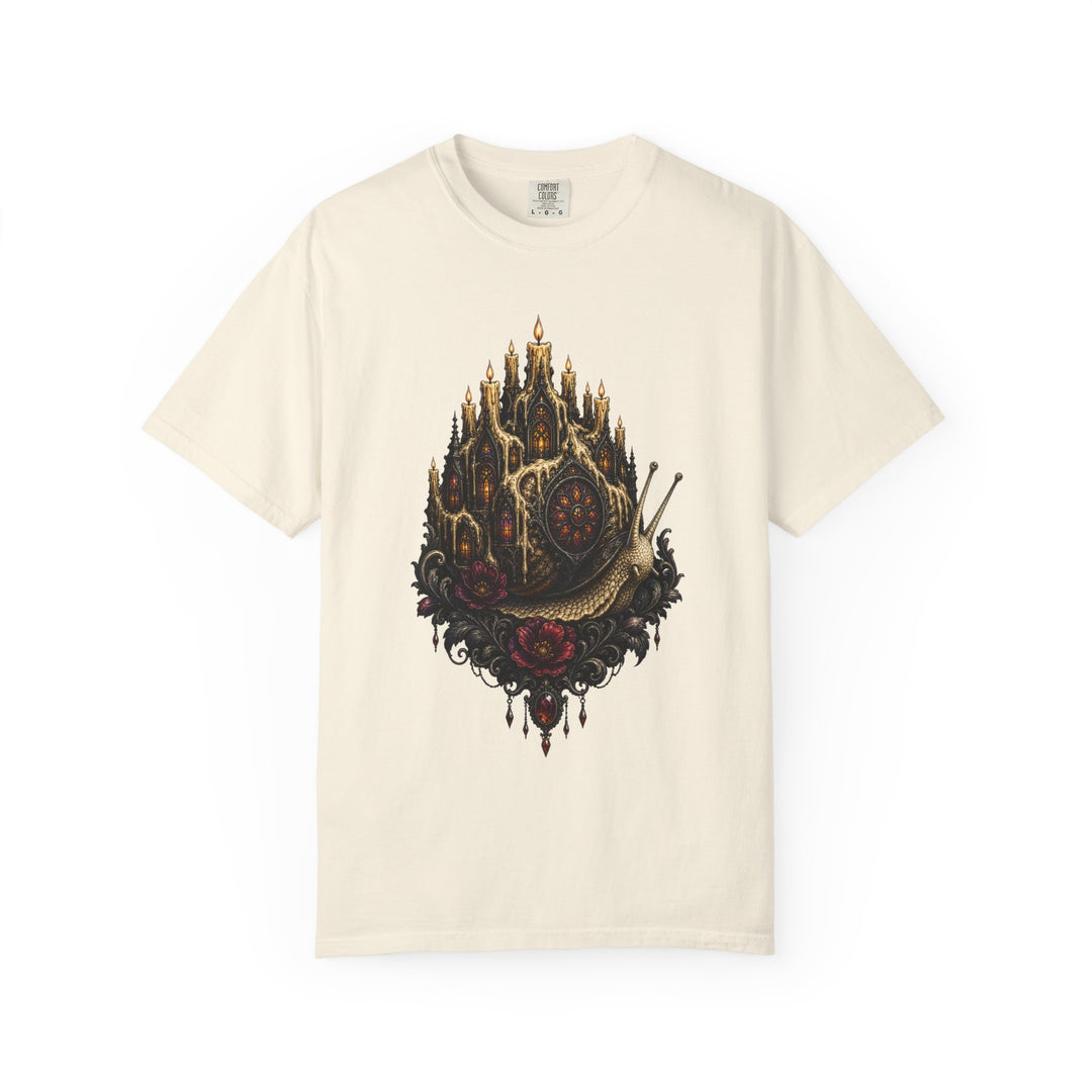 Nocturne Candle Snail Reliquary T-Shirt Graphic