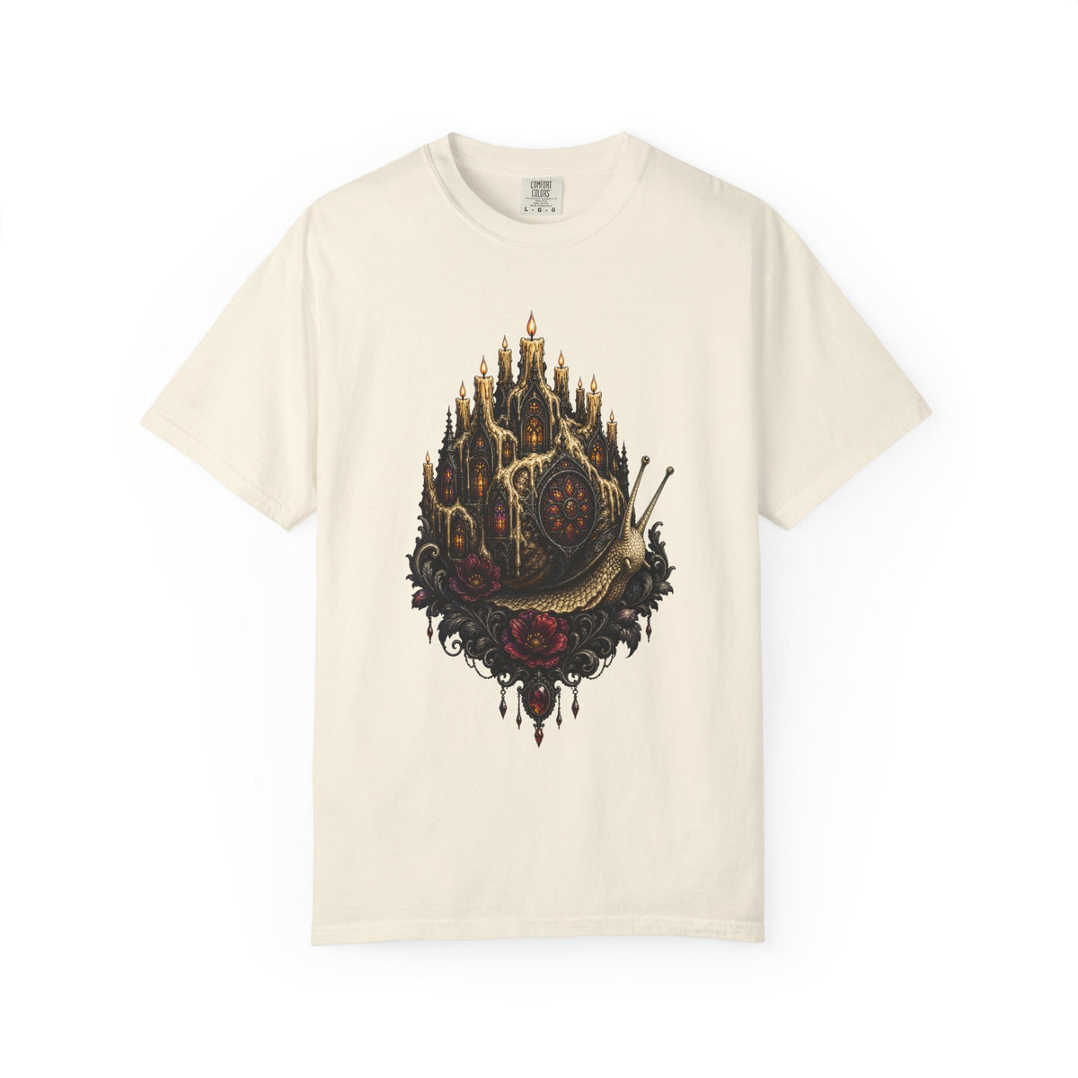 Nocturne Candle Snail Reliquary T-Shirt Graphic