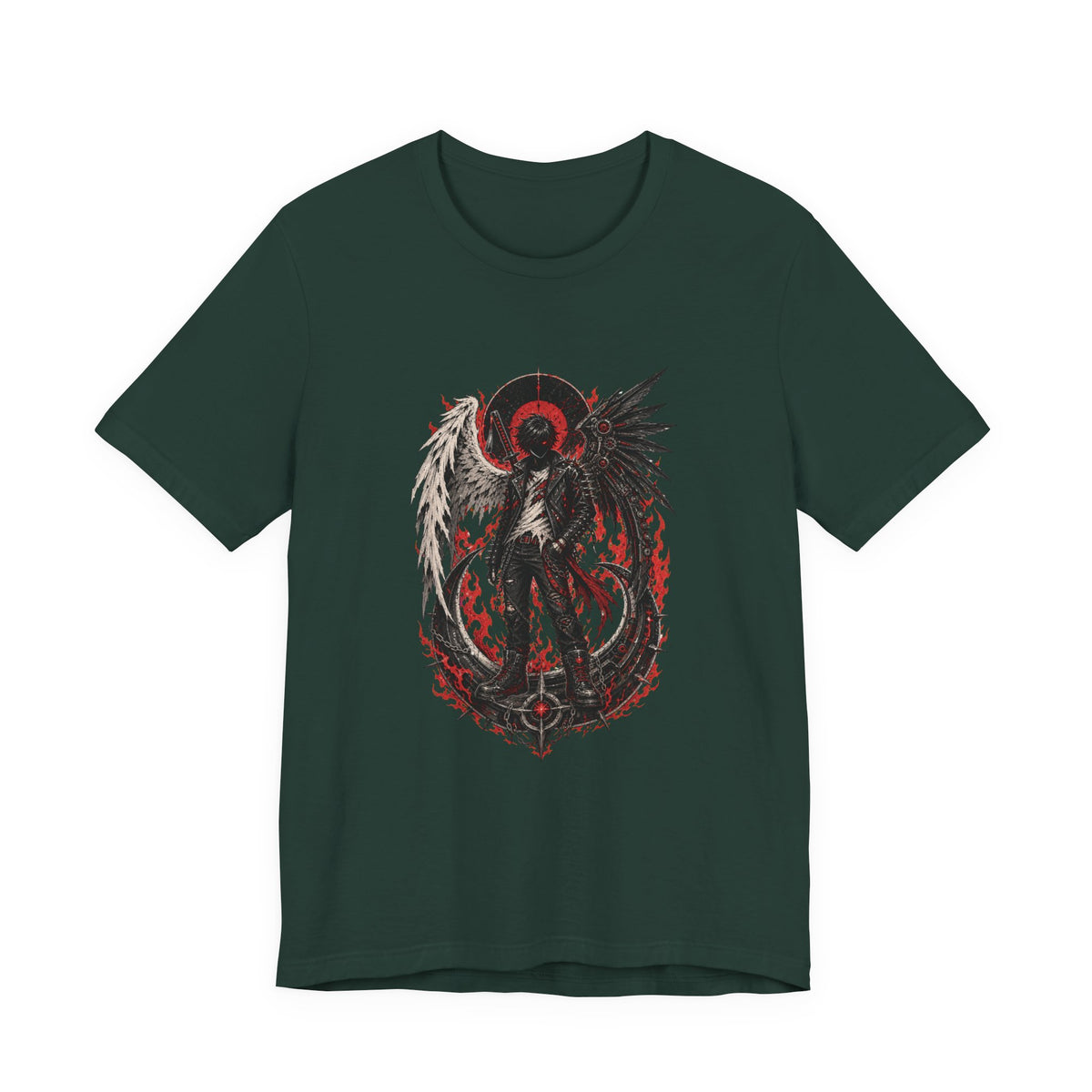 Fallen Angel Biker T-Shirt Graphic