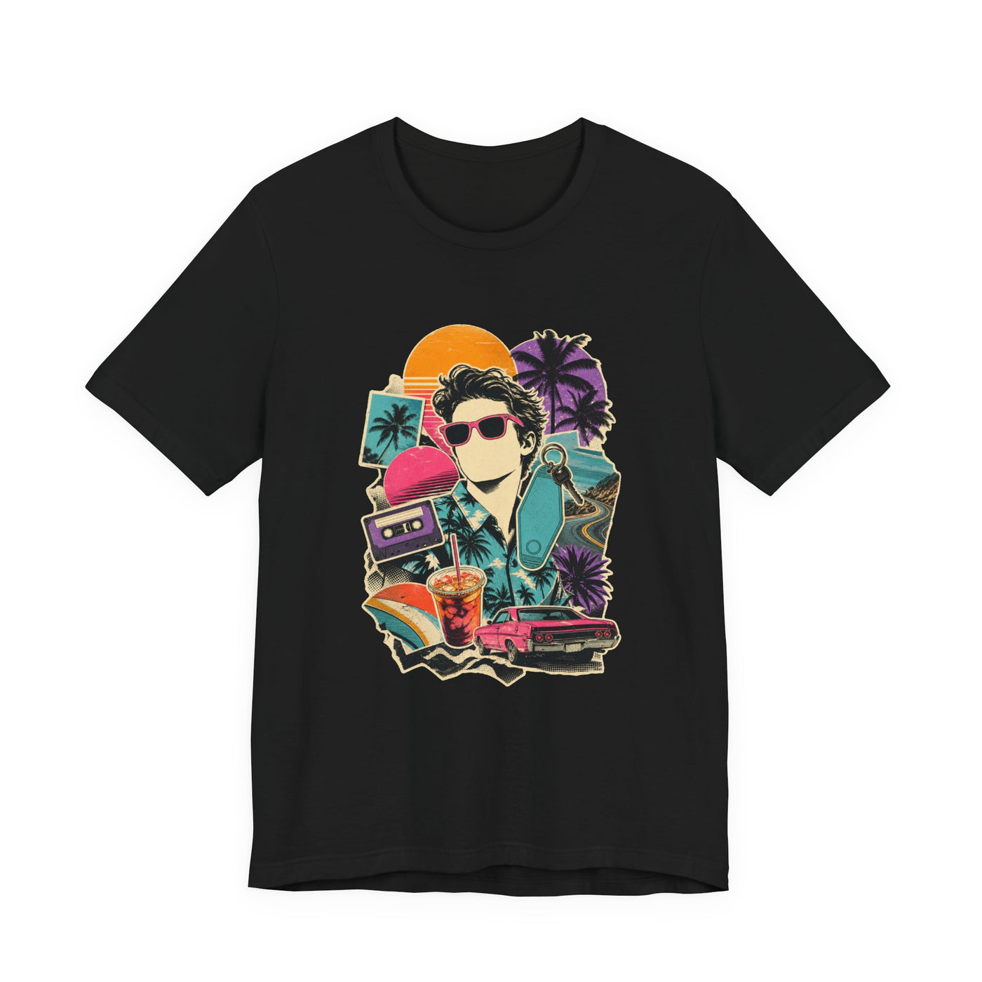Retro Roadtrip Collage T-Shirt Graphic