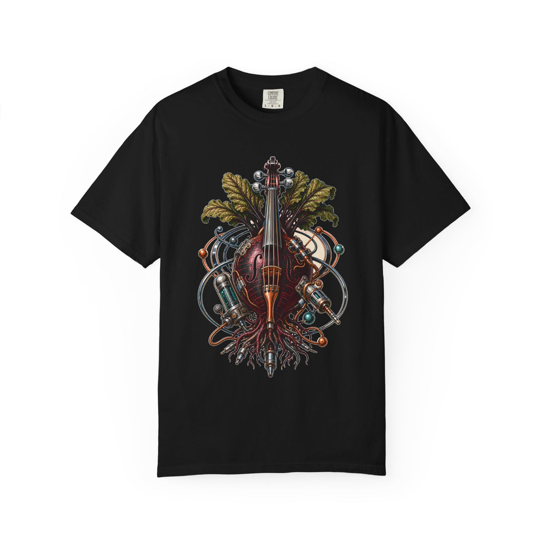 Retro Futurist Utility Violin Beet T-Shirt Graphic