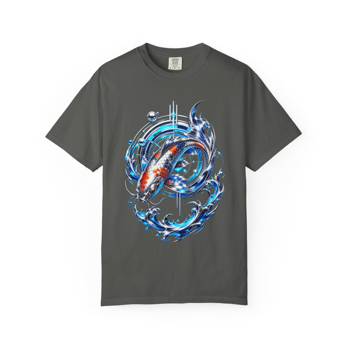 Chrome Koi Signal Crest Graphic Tee