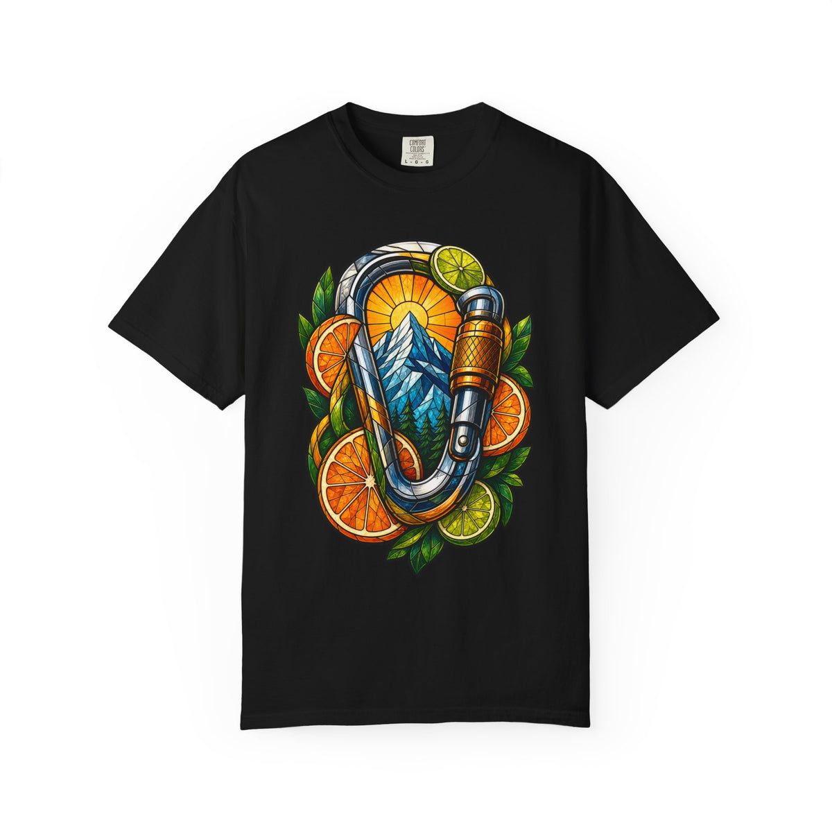 Stained Glass Carabiner Citrus T-Shirt Graphic