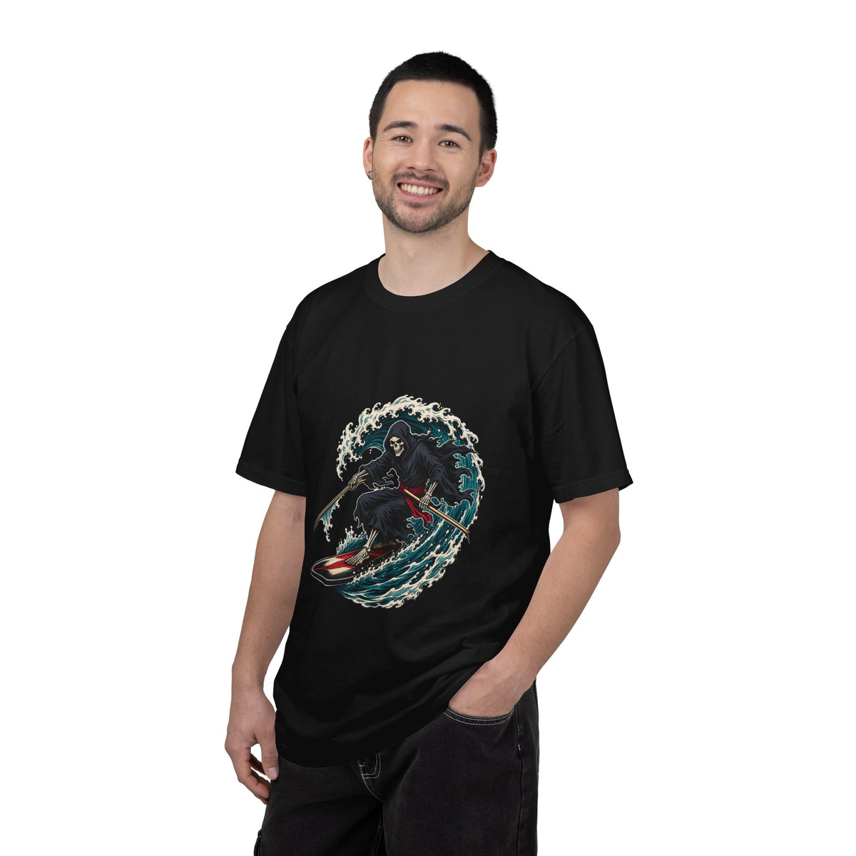 Surfing Reaper Wave T-Shirt Graphic