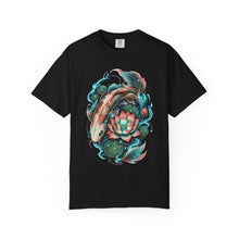 Cyber Botanical Koi Graphic T-Shirt
