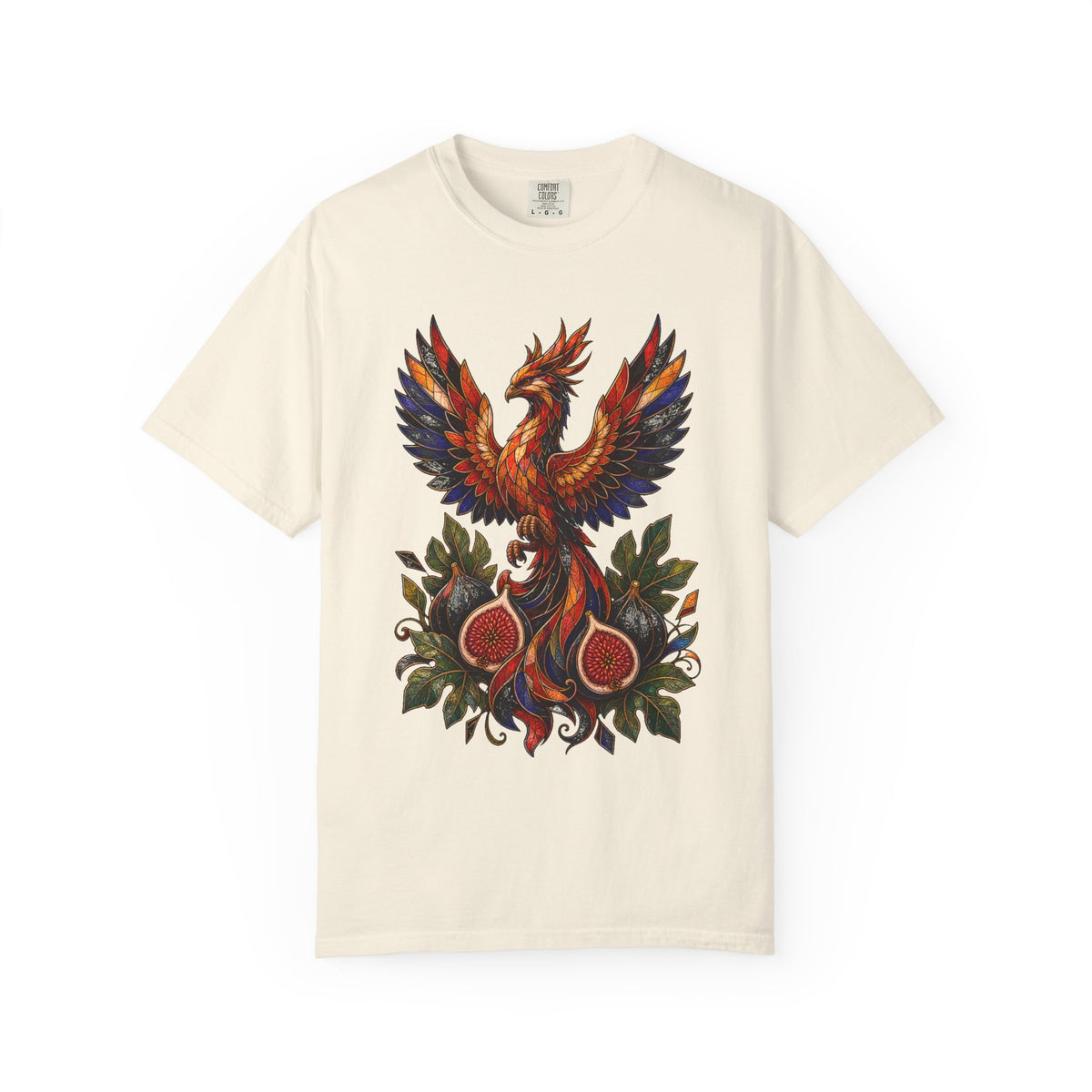 Stained Glass Fig Phoenix Graphic Tee