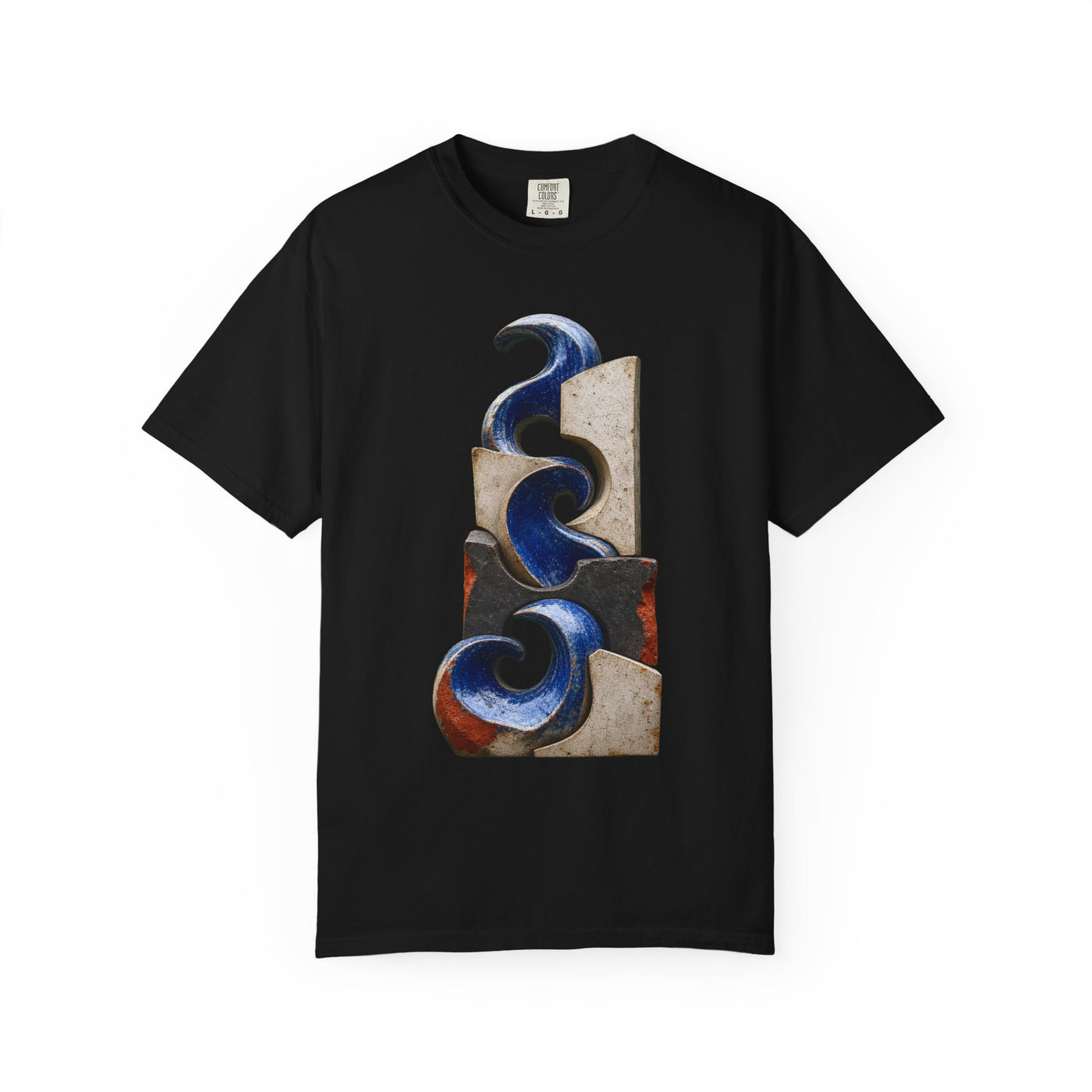 Brutalist Ceramic Wave Totem Graphic Tee