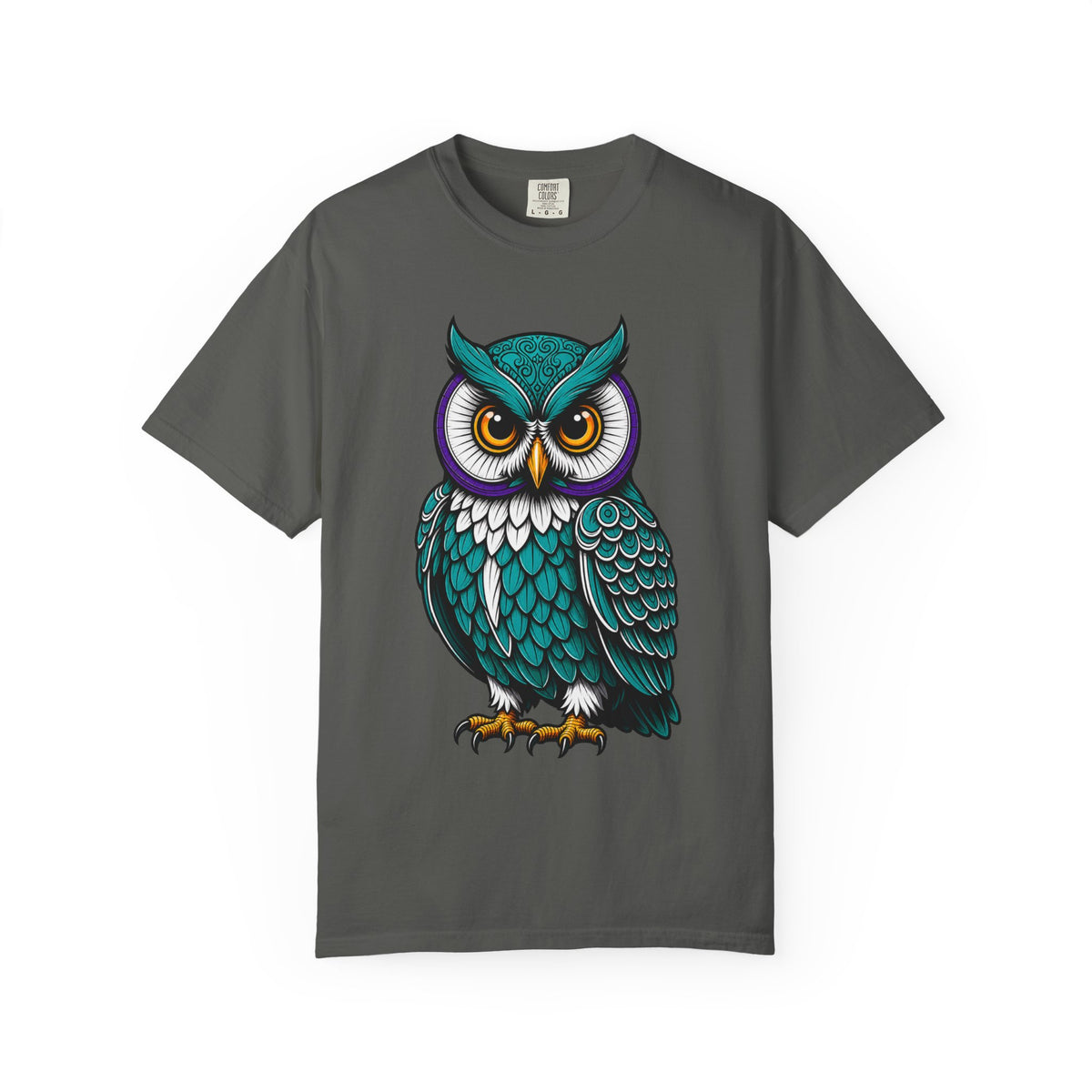 Teal Wise Owl Graphic T-Shirt Graphic