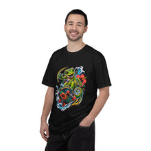 Neon Hibiscus Skate Gecko T-Shirt Graphic