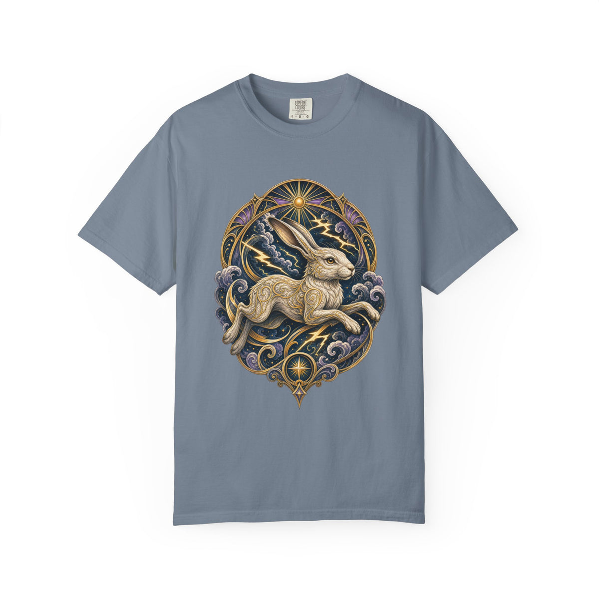 Art Nouveau Thunder Hare T-Shirt Graphic