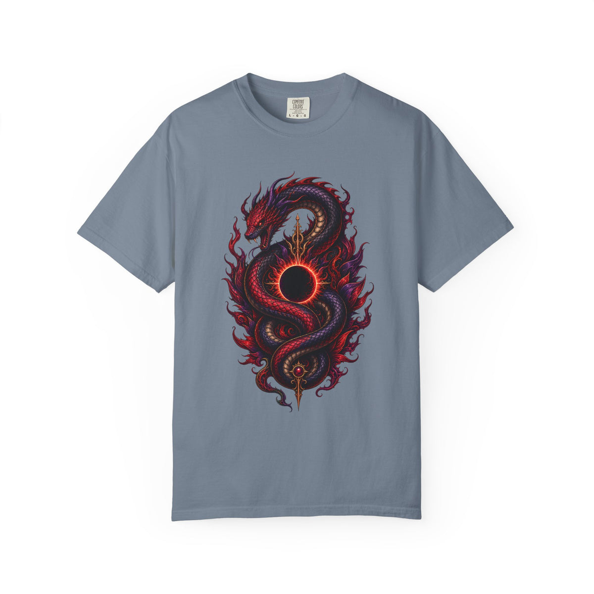 Red Purple Eclipse Serpent Graphic Tee