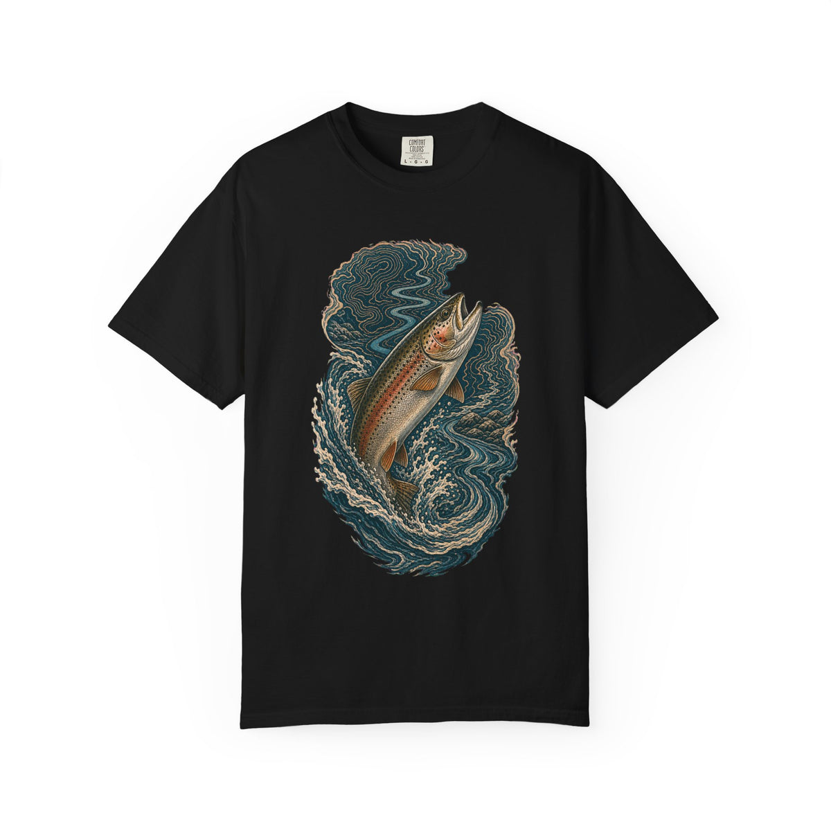 Topographic Trout Rise Graphic Tee