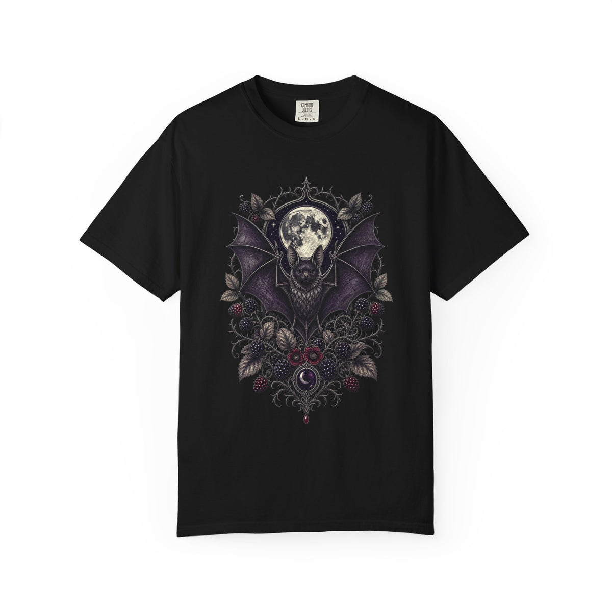 Gothic Blackberry Bat Graphic Tee