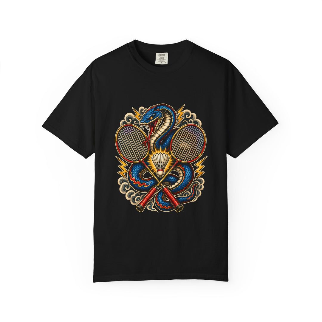 Tattoo Flash Thunder Badminton Serpent T-Shirt Graphic