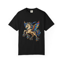 Stained Glass Roller Skate Pegasus T-Shirt Graphic