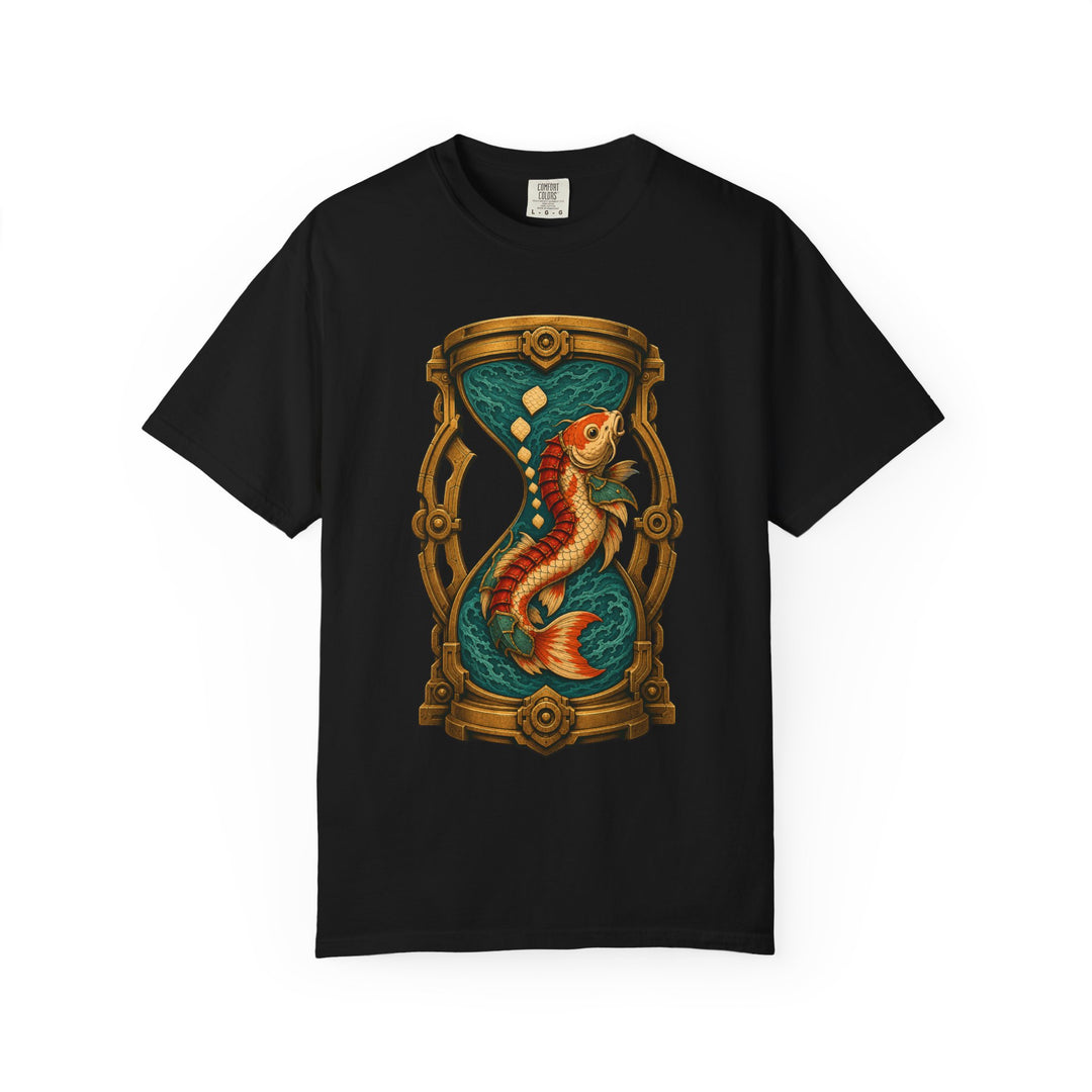 Hourglass Pond General Surrealist Koi Samurai Graphic Tee