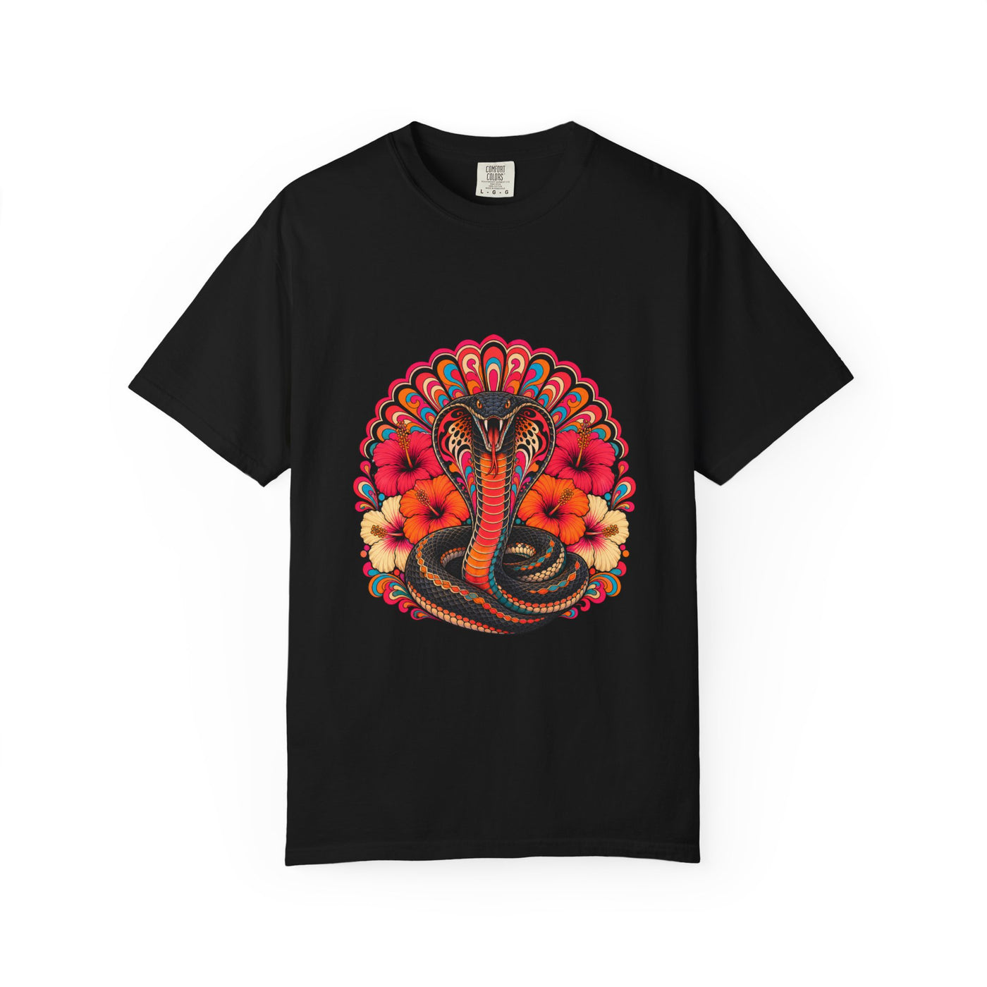 Psychedelic Hibiscus Cobra Graphic Tee