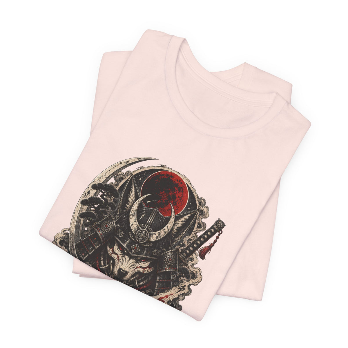 Wolf Samurai Mask Emblem T-Shirt Graphic