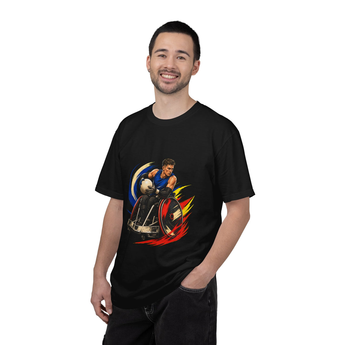 Wheelchair Rugby Impact Neo Brutalist Graphic Tee