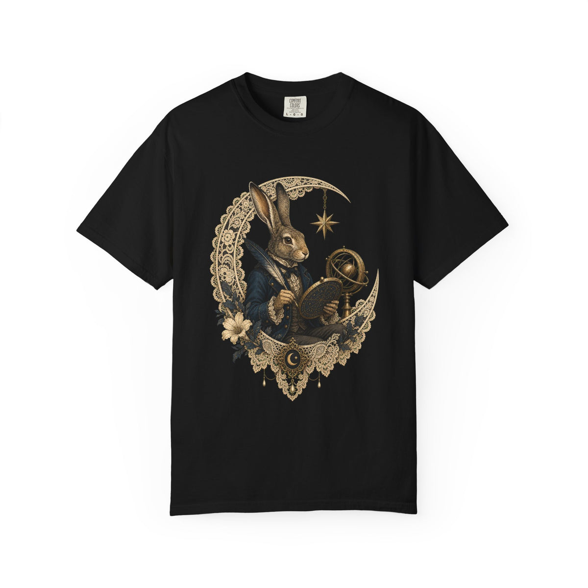 Poetcore Lace Observatory Hare T-Shirt Graphic