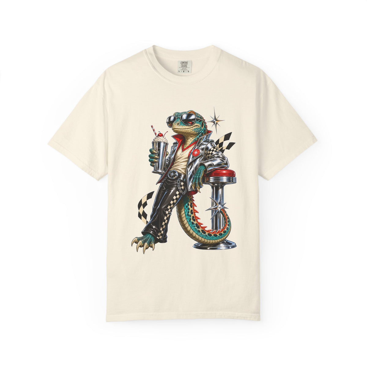 Chrome Diner Lizard T-Shirt Graphic