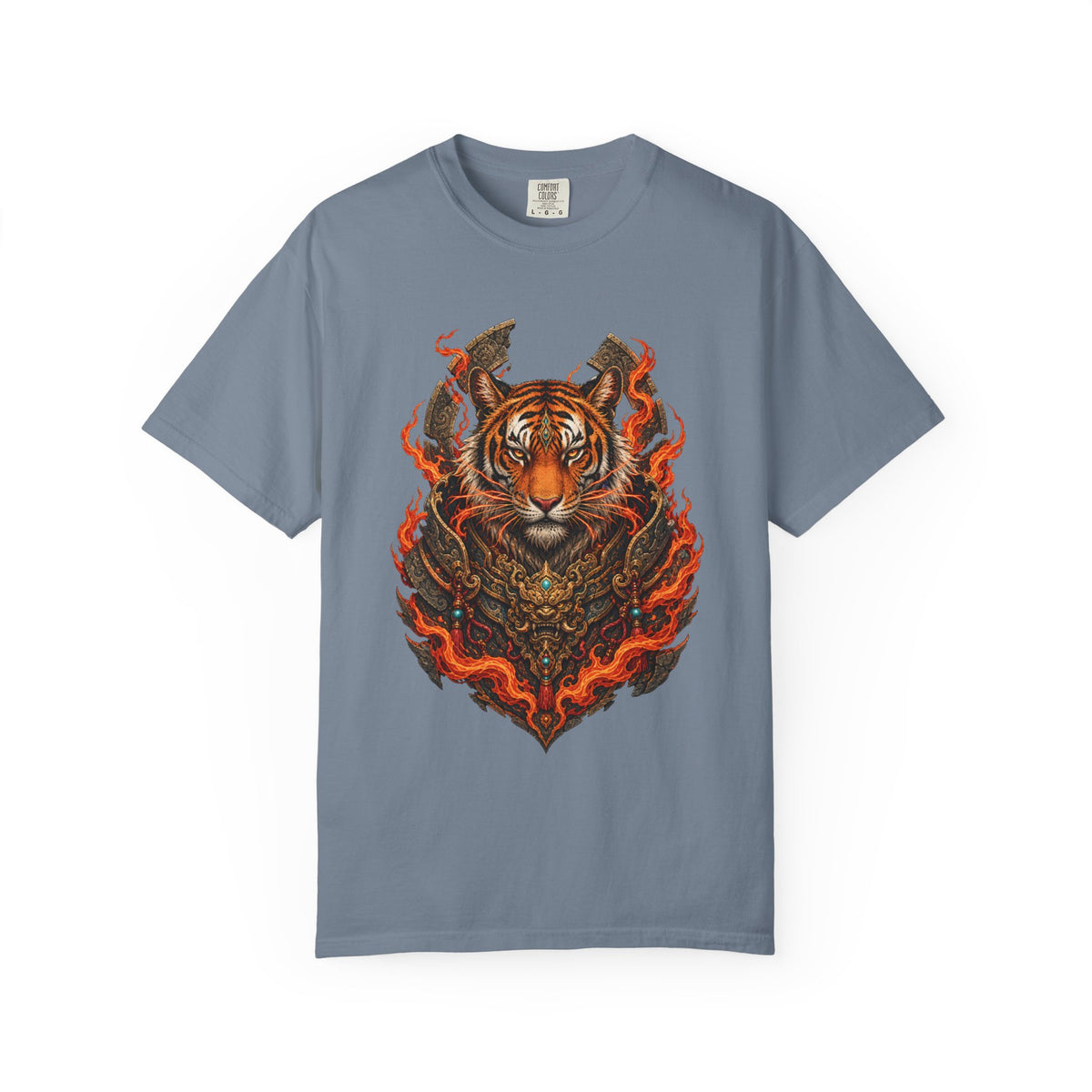 Ember Tiger Shrine Guardian Graphic T-Shirt