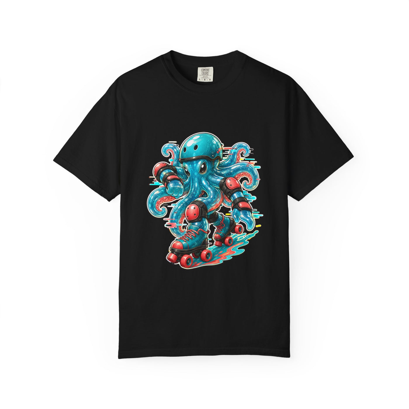 Gummy Glitch Roller Derby Octopus T-Shirt Graphic