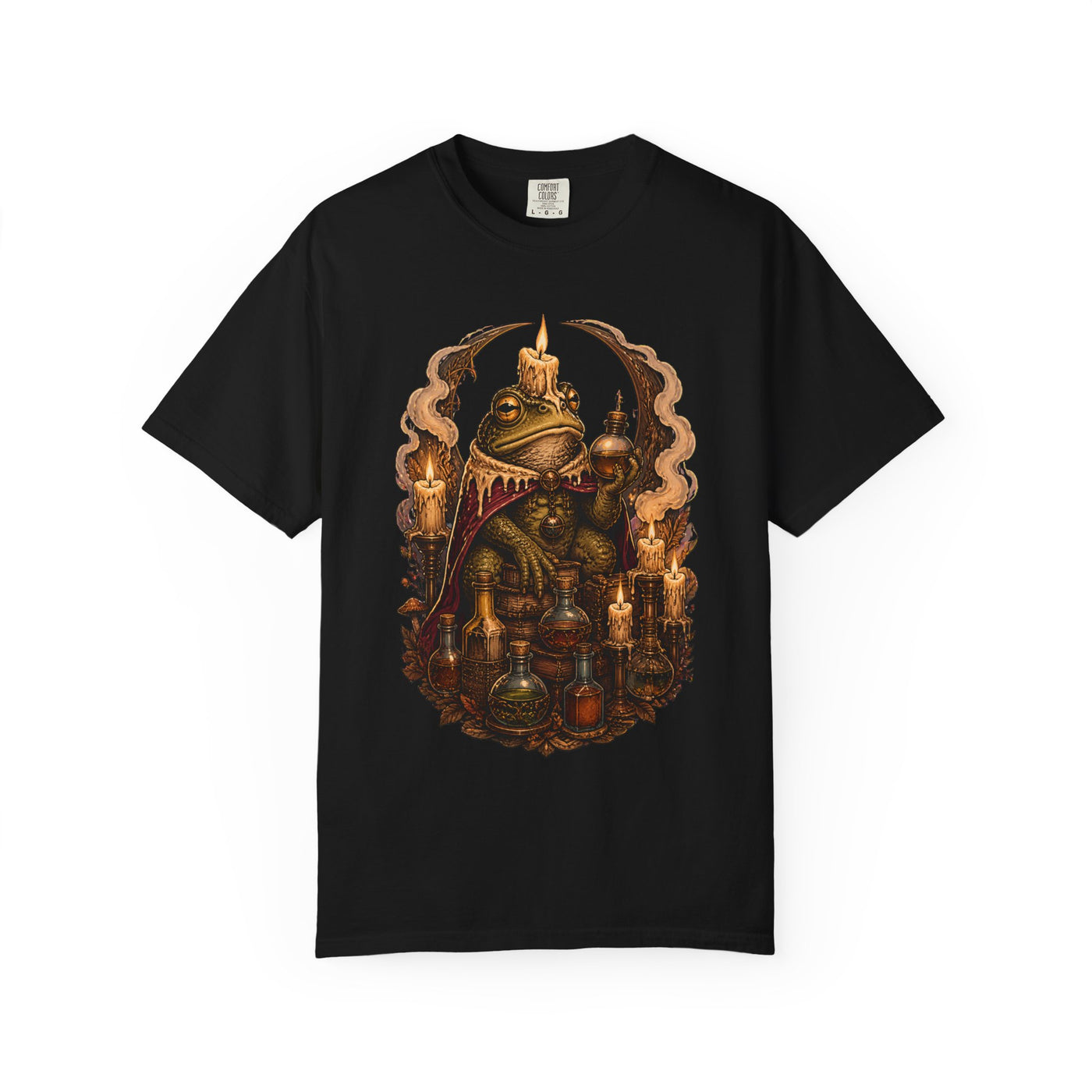 Candle Toad Alchemist Gothic T-Shirt Graphic