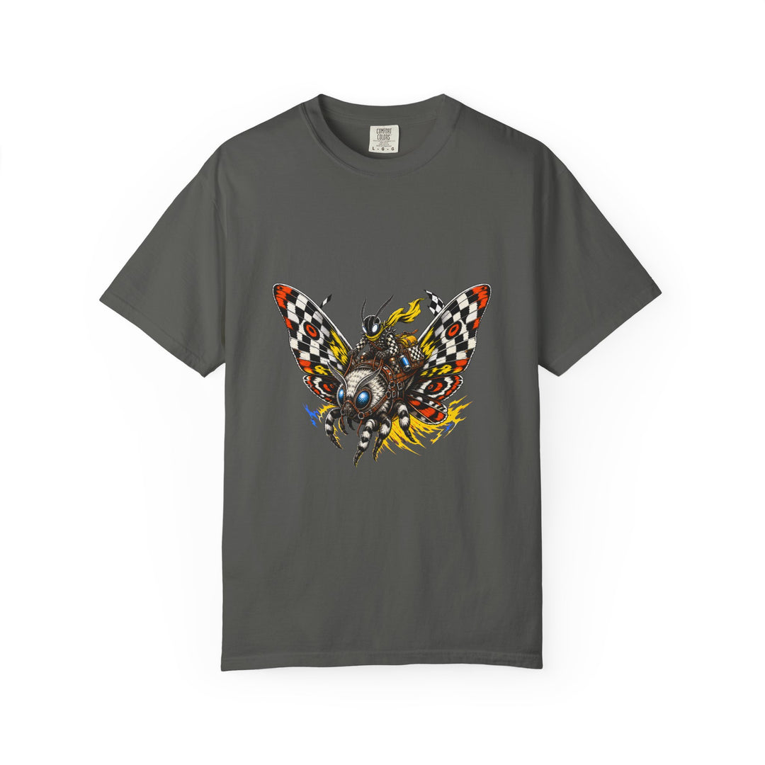 Checkerboard Moth Rider Graphic Tee