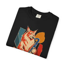 Maine Coon Baritone Sax Hard-Bop Collage Graphic Tee