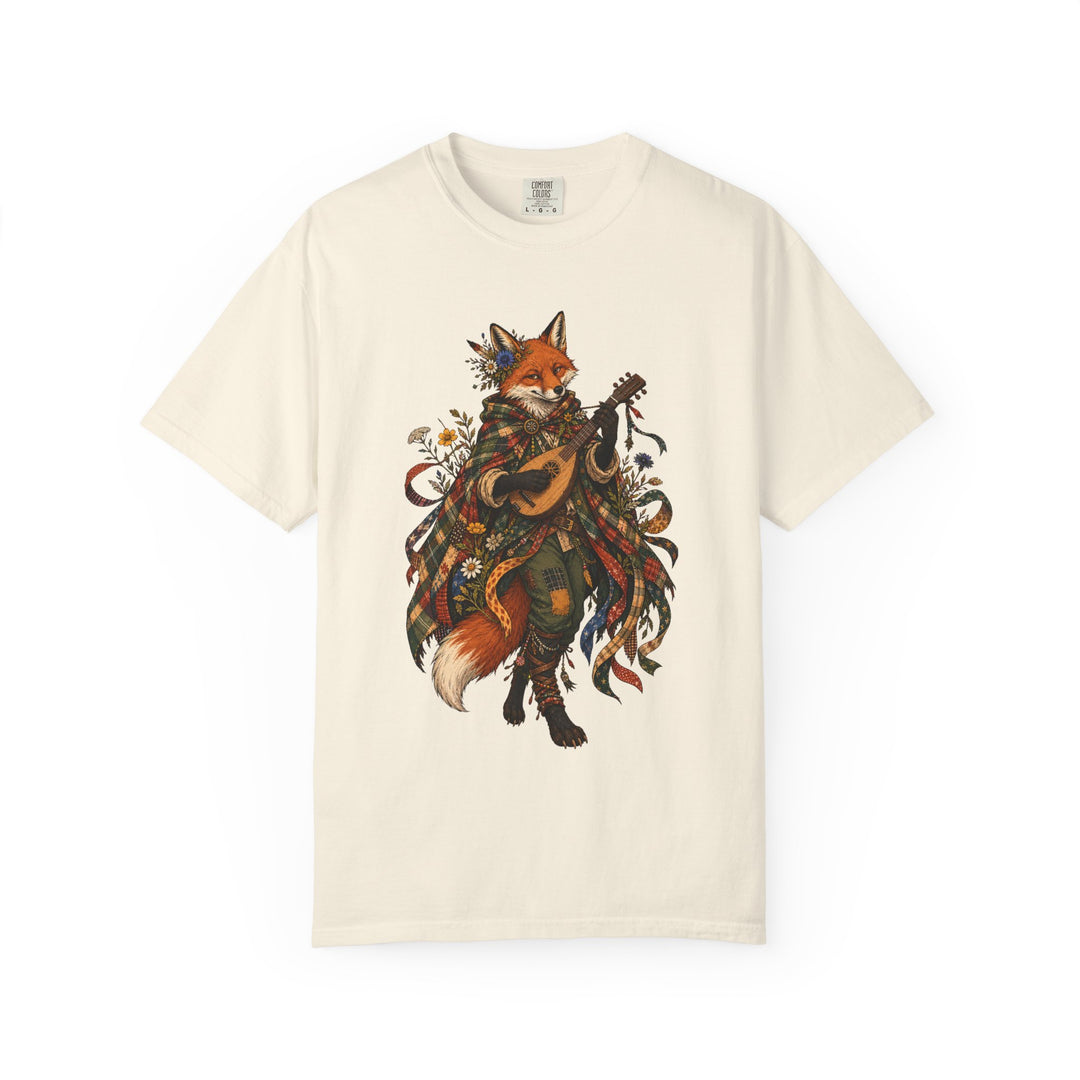 Plaid Meadow Fox Bard Graphic Tee