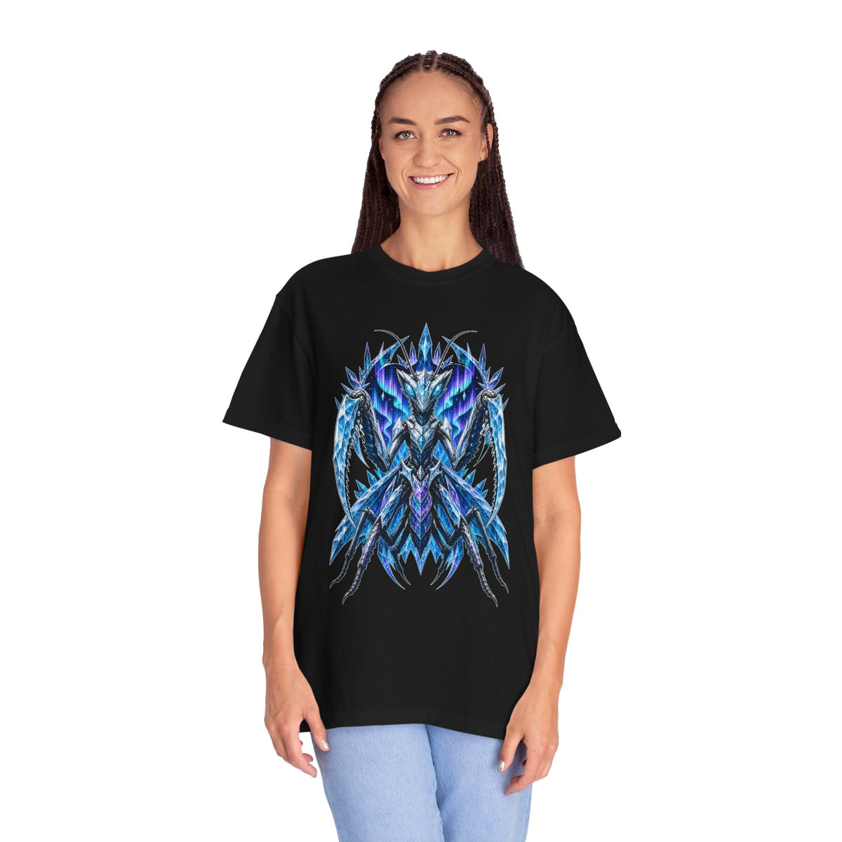Glacier Mantis Sentinel Fantasy T-Shirt Graphic