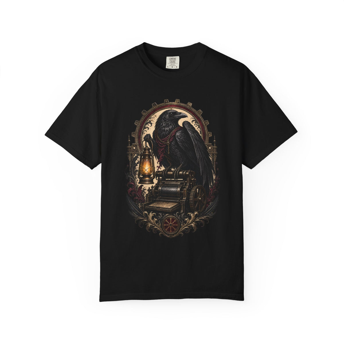 Poet Raven Lantern Press T-Shirt Graphic