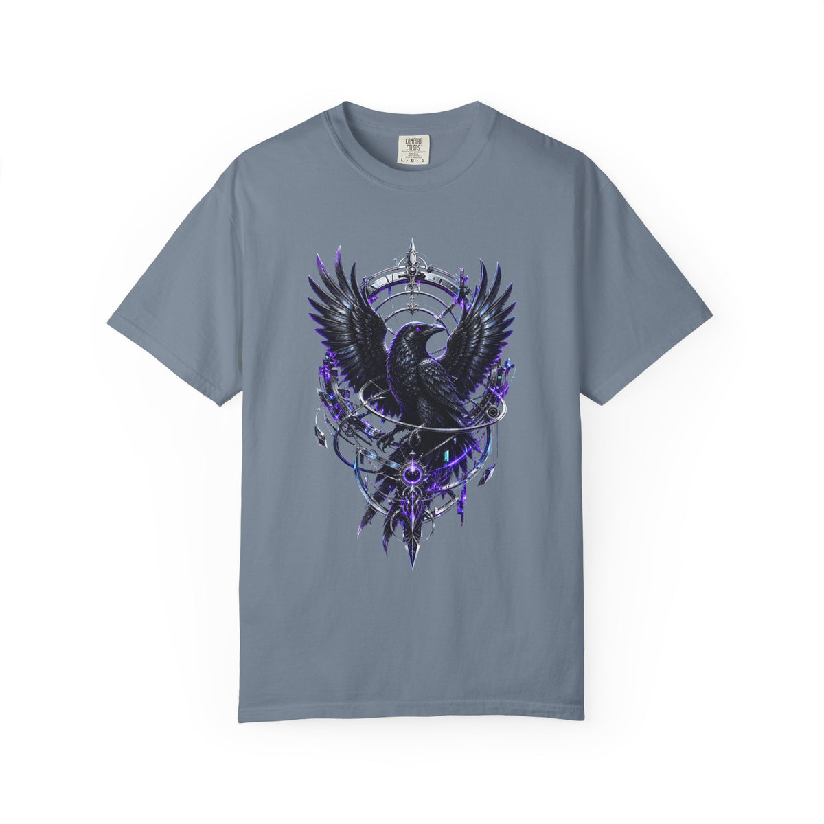 Glitch Gothic Raven Astrolabe Graphic Tee