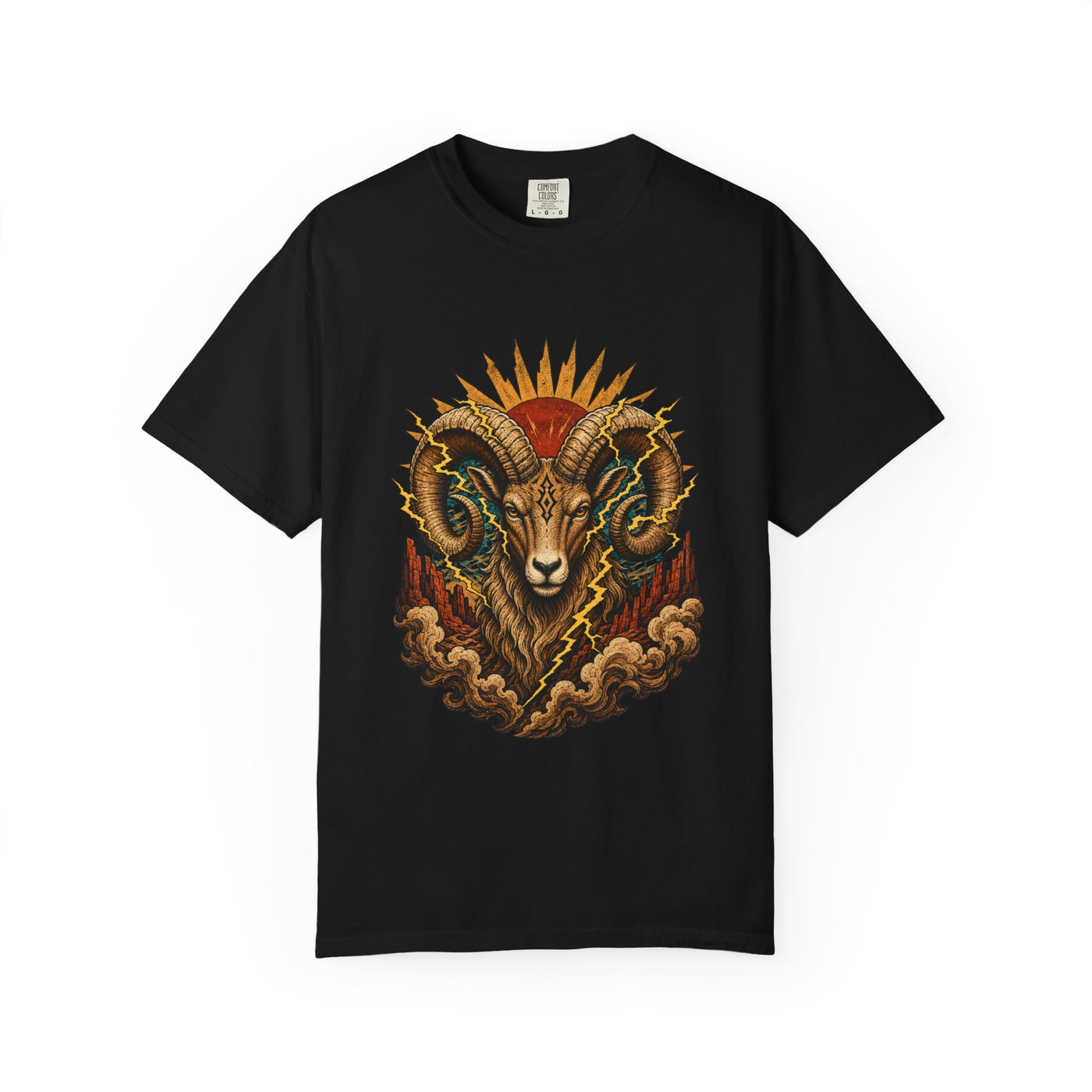 Desert Thunder Ram Tattoo T-Shirt Graphic
