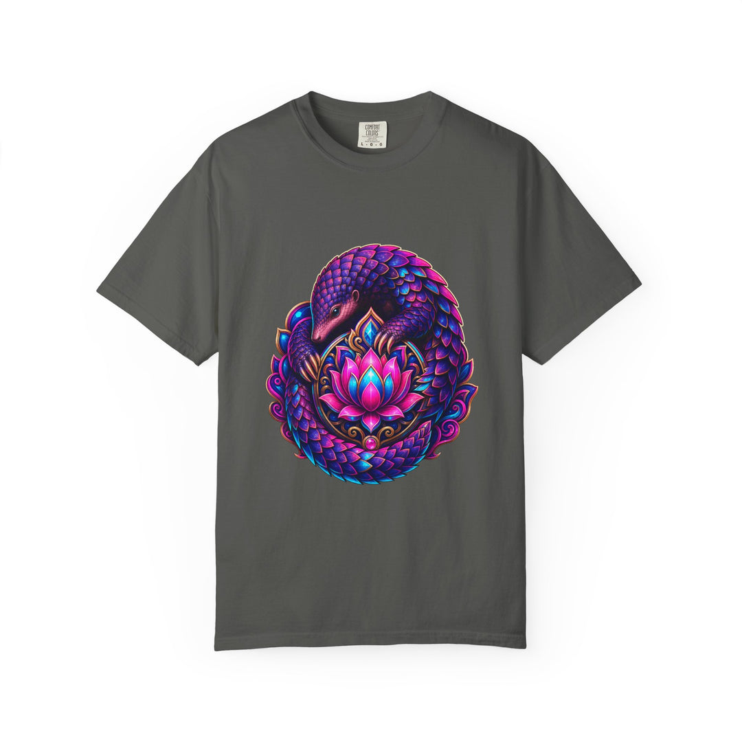 Neon Lotus Pangolin Graphic Tee